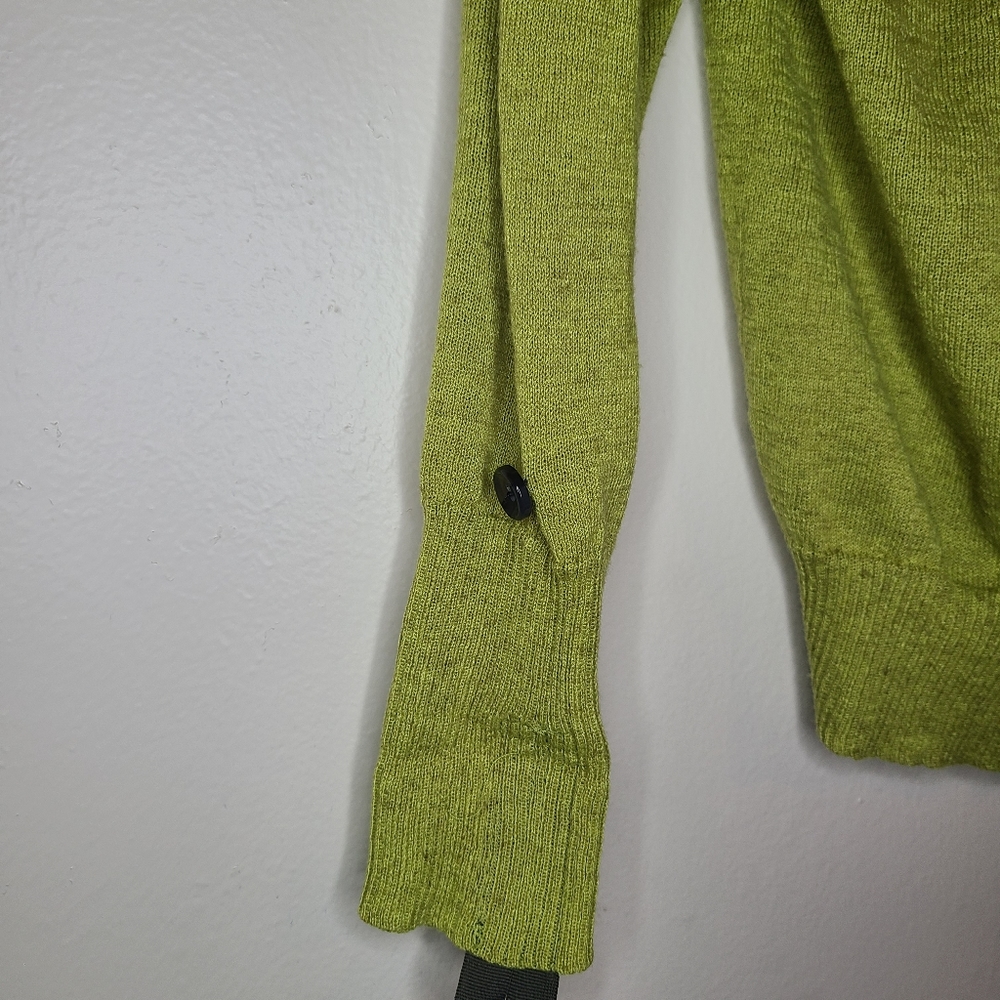 cabi lime green single button hooded cardigan - Picture 7 of 8